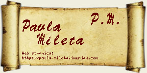 Pavla Mileta vizit kartica